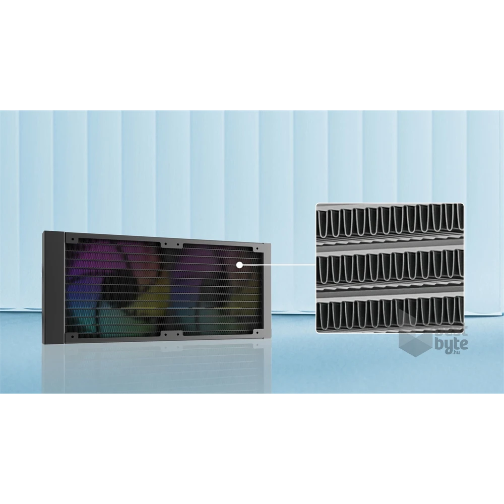 RAIDMAX LM240 240mm ARGB+LCD fekete vízhűtéses processzor hűtő