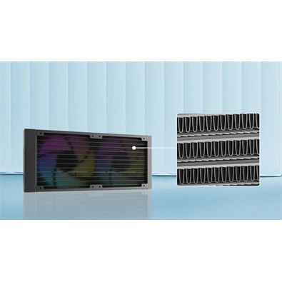 RAIDMAX LM240 240mm ARGB+LCD fekete vízhűtéses processzor hűtő