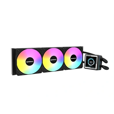RAIDMAX LM360 360mm ARGB+LCD fekete vízhűtéses processzor hűtő