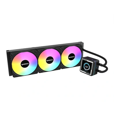 RAIDMAX LM360 360mm ARGB+LCD fekete vízhűtéses processzor hűtő