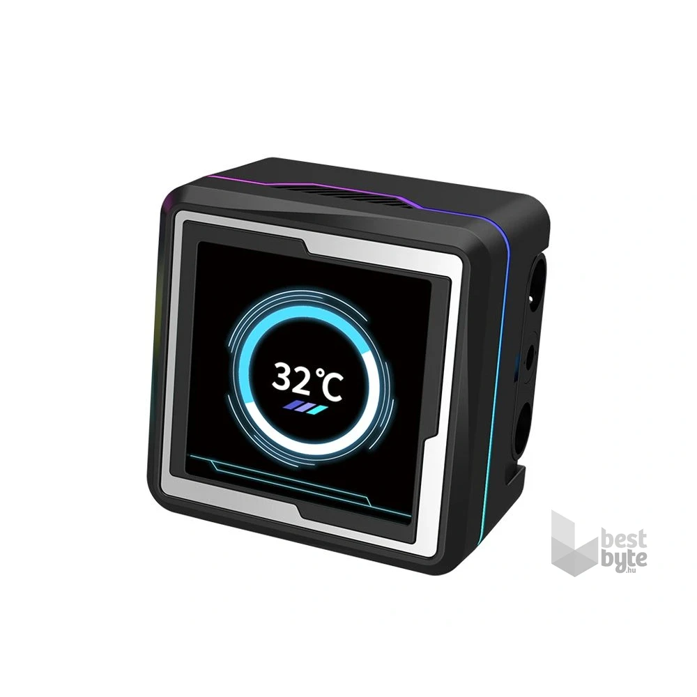 RAIDMAX LM360 360mm ARGB+LCD fekete vízhűtéses processzor hűtő
