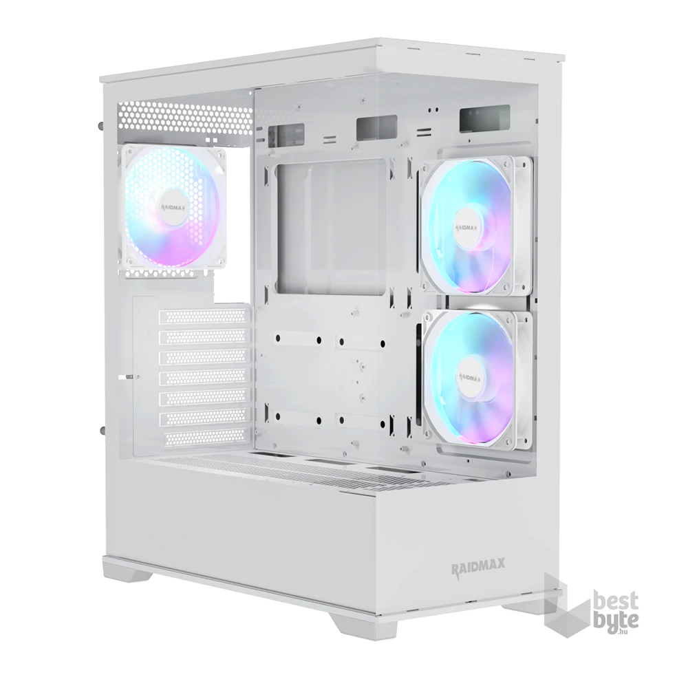 RAIDMAX i801 fehér (táp nélküli) ablakos ATX ház