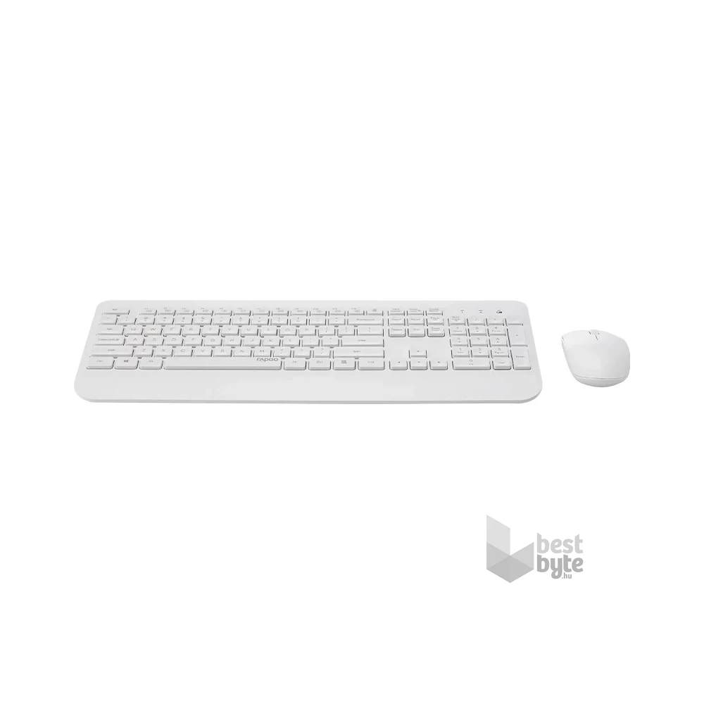 Rapoo 00217477 X3500 2,4GHZ vezeték nélküli fehér billentyűzet + egér