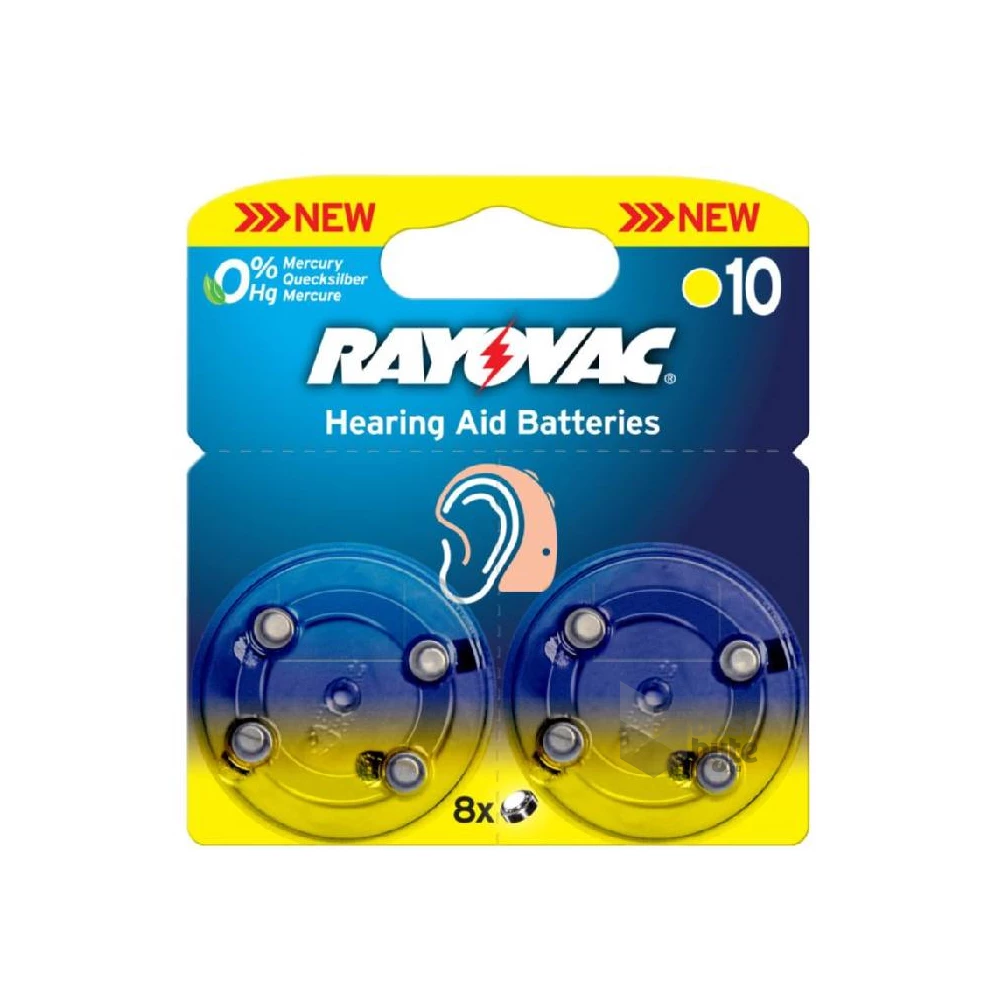 RAYOVAC 10AU-6MFAS BLI8 hallókészülék elem