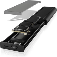 Raidsonic IB-1807MT-C31 M.2 2280 PCIe NVMe külső ház fekete