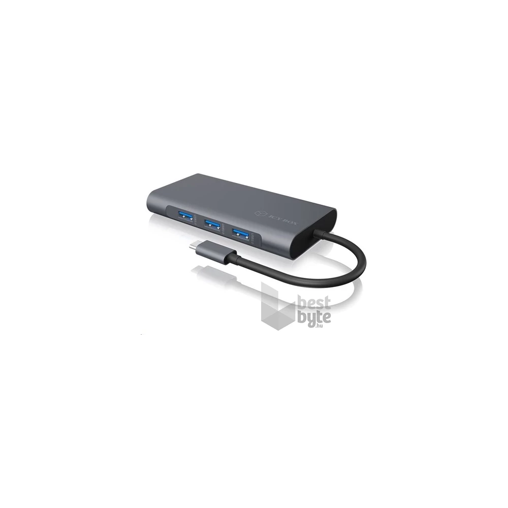 Raidsonic ICY BOX DockingStation 10-in-1 USB-C dokkoló szürke
