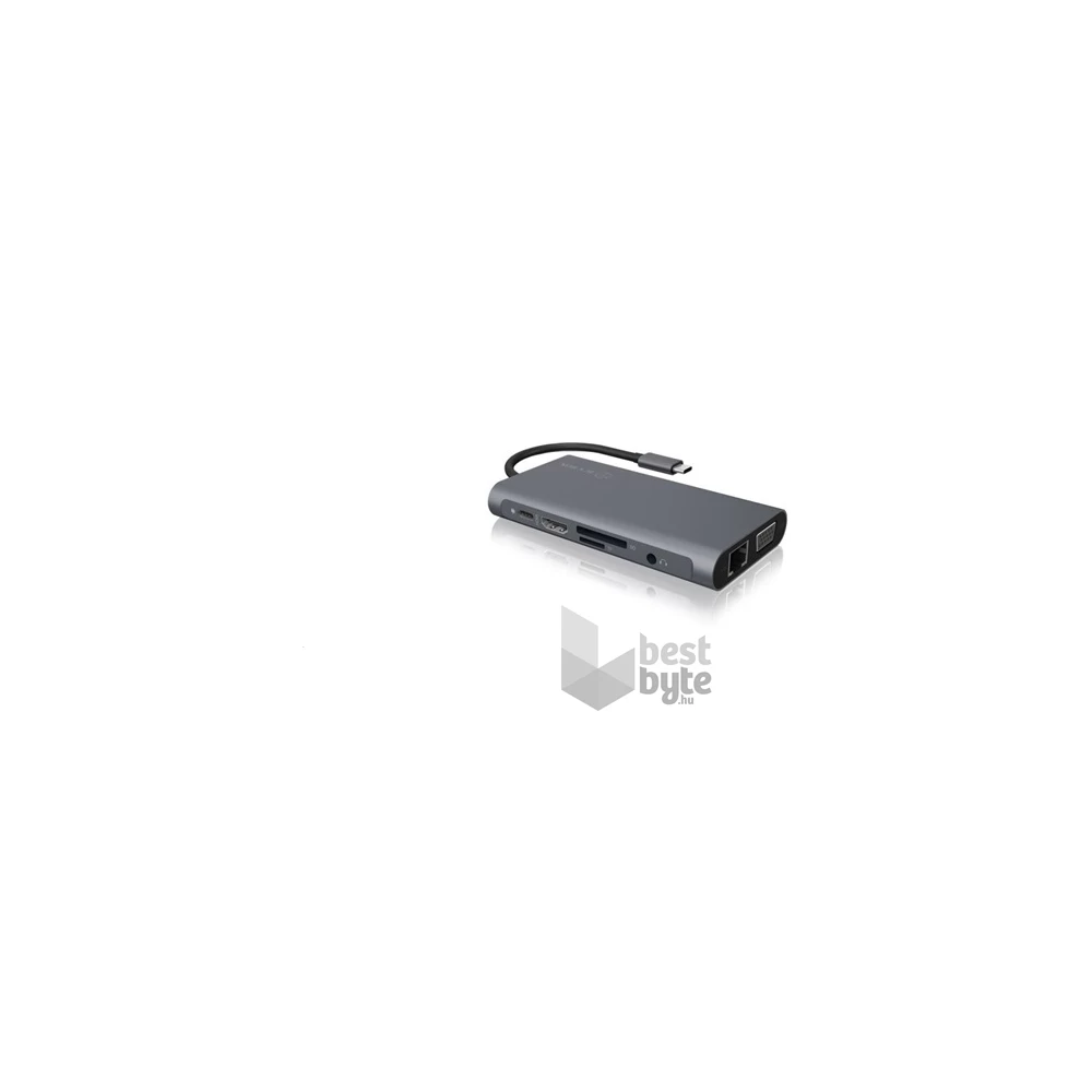 Raidsonic ICY BOX DockingStation 10-in-1 USB-C dokkoló szürke