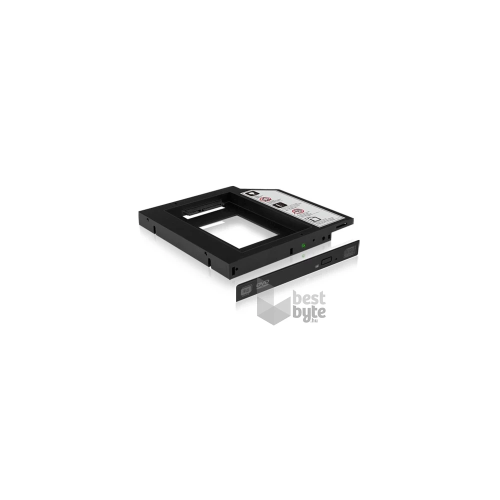 Raidsonic ICY BOX IB-AC640 5,25" slim ODD 9,5mm -> 1db 2,5" SATA beépítő keret fekete 9,5mm