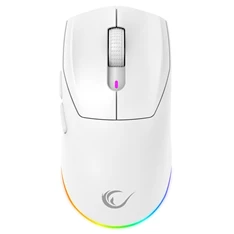 Rampage 40928 PROTE M5 Pixart PAW3311 Huano 80M RGB Type-C fehér vezeték nélküli egér Rampage 40928 PROTE M5 Pixart PAW3311 Huano 80M RGB Type-C fehér vezeték nélküli egér