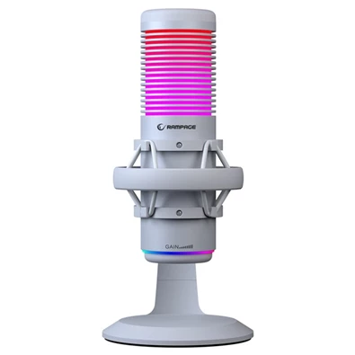 Rampage 41148 BEMOL USB PC/MAC/Android fehér RGB mikrofon