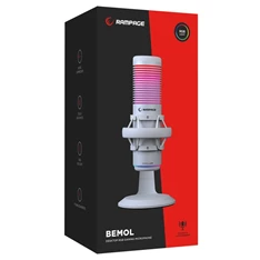 Rampage 41148 BEMOL USB PC/MAC/Android fehér RGB mikrofon