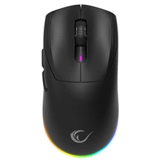 Rampage 41246 PROTE M5 Pixart PAW3311 Huano 80M RGB Type-C fekete vezeték nélküli egér Rampage 41246 PROTE M5 Pixart PAW3311 Huano 80M RGB Type-C fekete vezeték nélküli egér