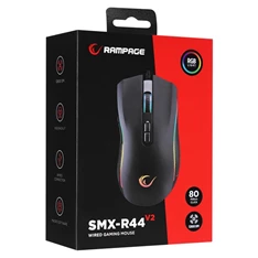 Rampage 41489 SMX-R44 V2 Macro RGB LED fekete vezetékes gamer egér