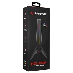 Rampage 35673 RM-H20 USB HUB szürke RGB fejhallgató állvány