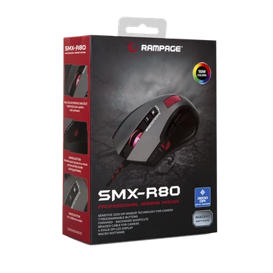 Rampage SMX-R80 egér (szürke)