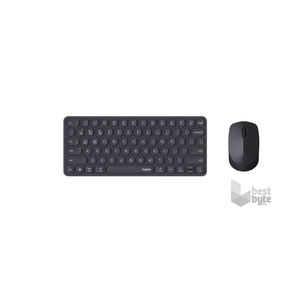 Rapoo 00228072 9010M vezeték nélküli sötétszürke billentyűzet és egér