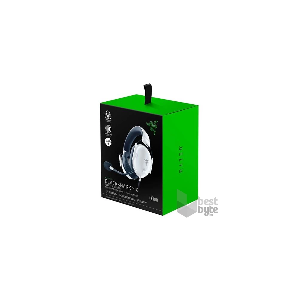 Razer Blackshark V2 X fehér gamer headset