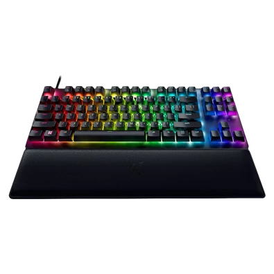 Razer Huntsman V2 Tenkeyless (Purple Switch) US RGB fekete gamer billentyűzet