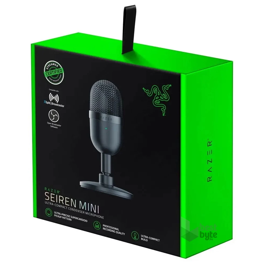 Razer Seiren Mini fekete gamer mikrofon