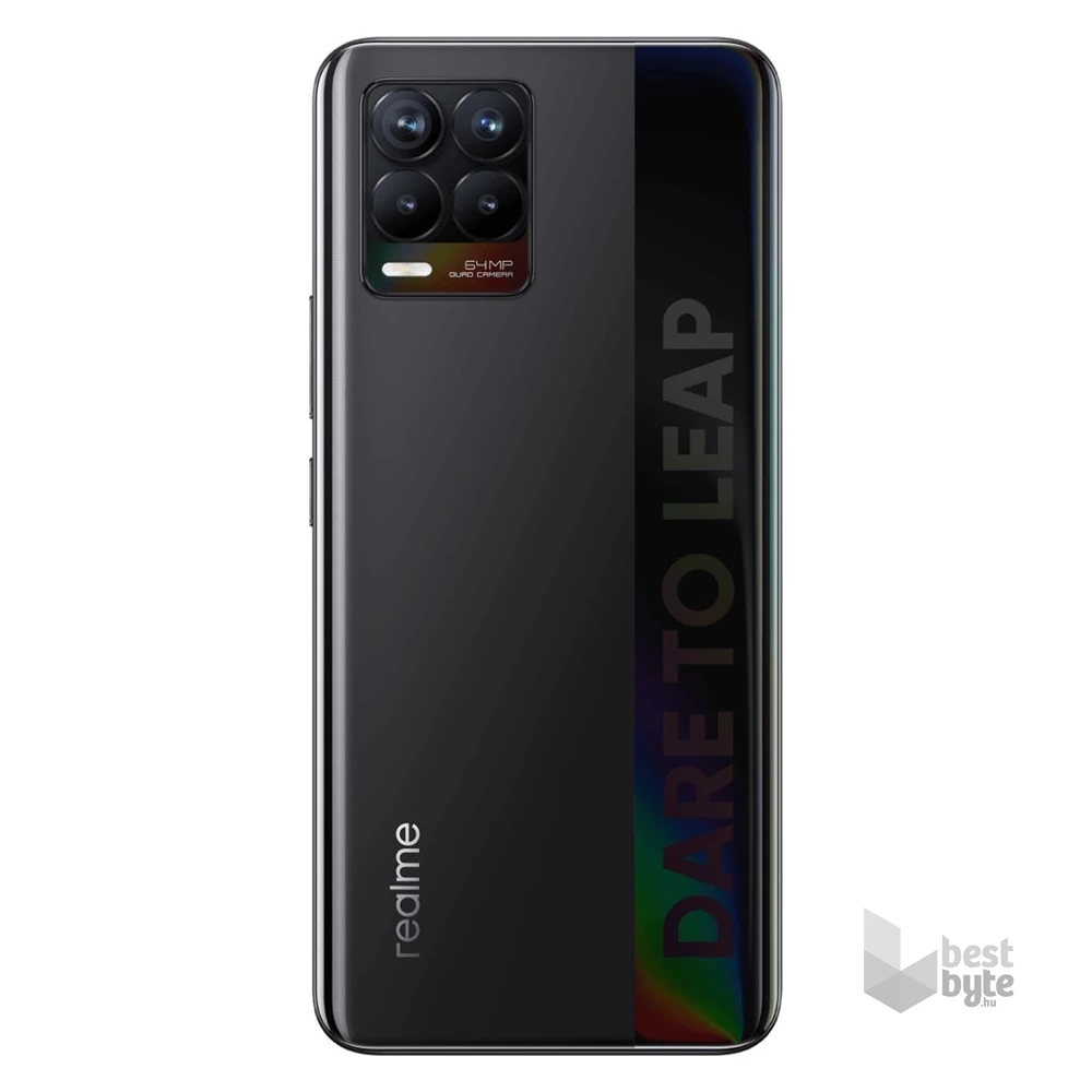 Realme 8 6/128GB DualSIM kártyafüggetlen okostelefon - fekete (Android)