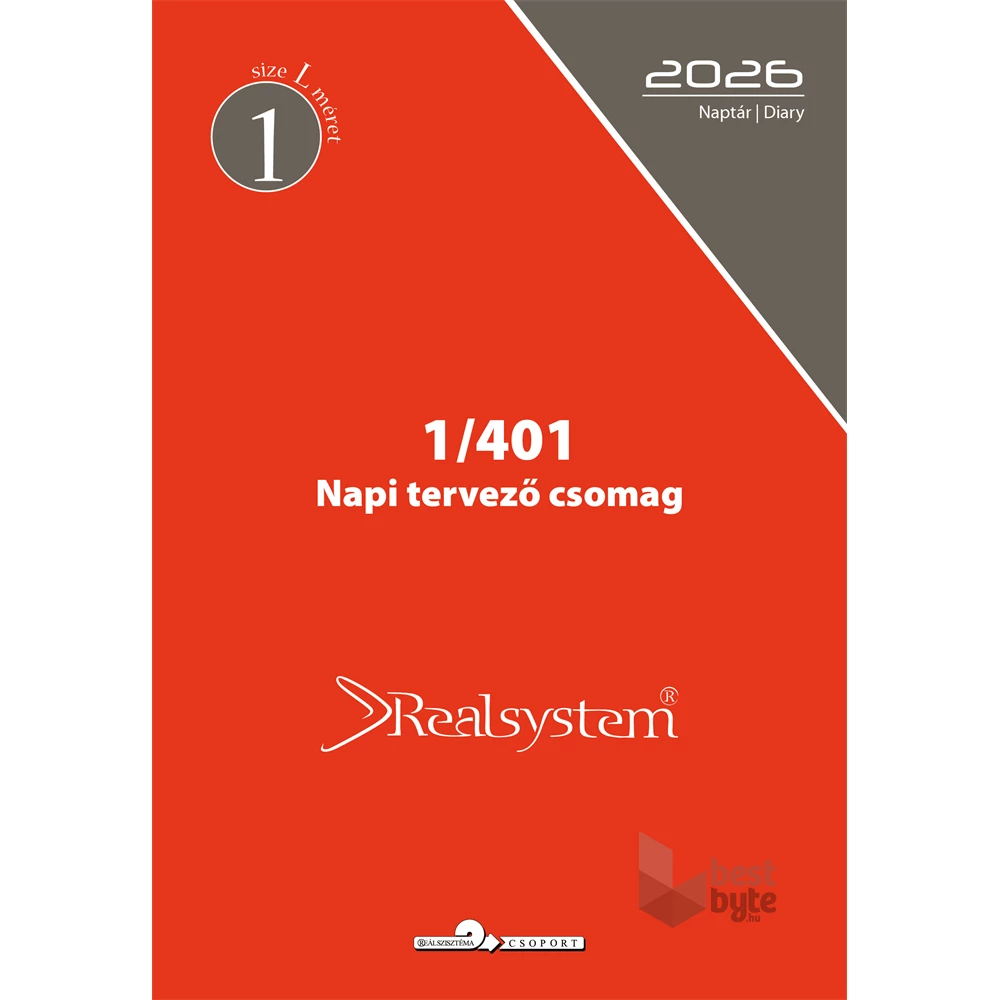 Realsystem 1/401 éves napi beosztású gyűrűs naptár kiegészítő