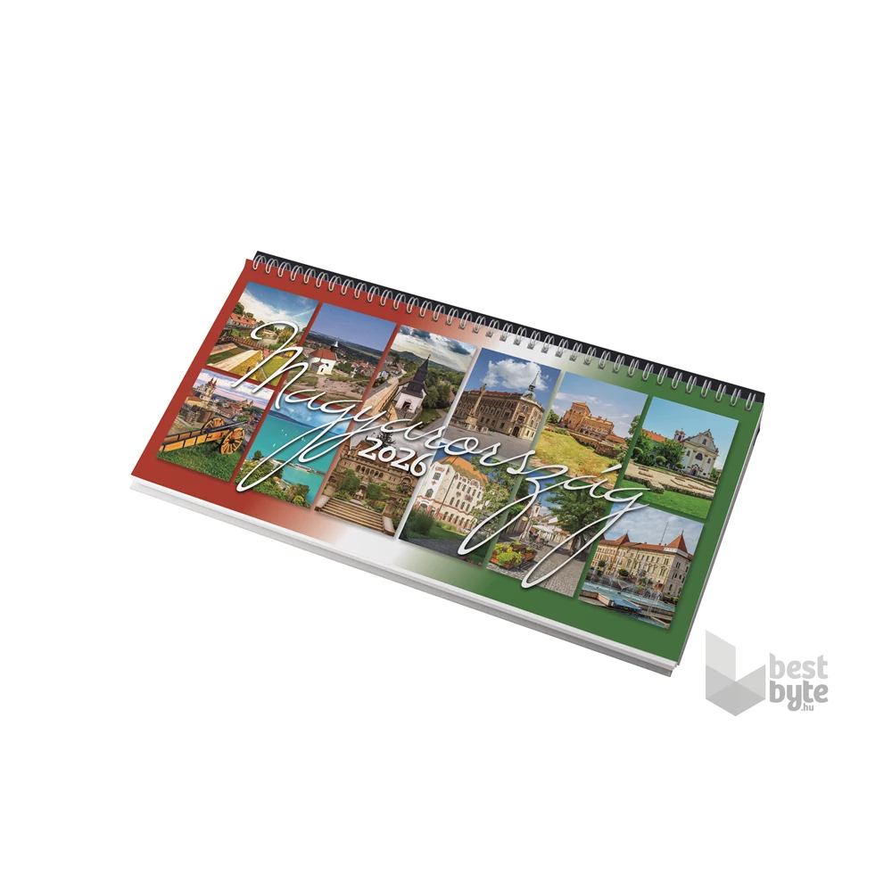 Realsystem 2026 Magyarország 7991 papír hátlapos képes álló asztali naptár