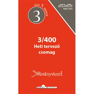 Realsystem 3/400 éves heti beosztású gyűrűs naptár kiegészítő