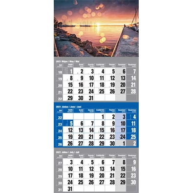 Realsystem 2021-es 6061-42 Magyarország 12lapos kék speditőr naptár