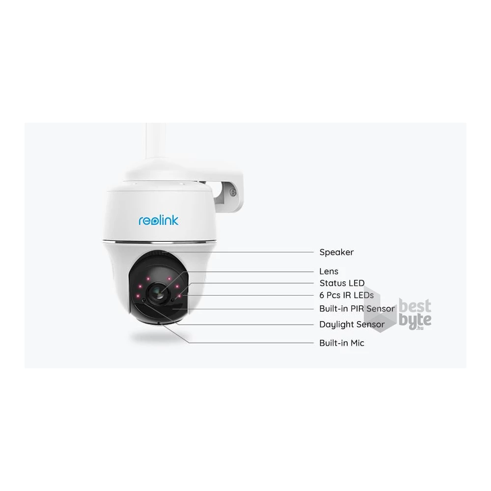 Reolink GO G430 /5MP/H265/95°/IR10m/4G/akkumulátoros IP PT dómkamera + napelemes töltő