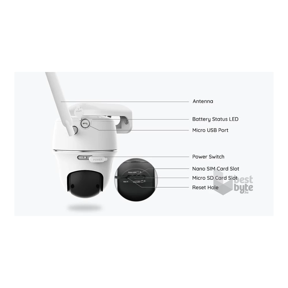 Reolink GO G430 /5MP/H265/95°/IR10m/4G/akkumulátoros IP PT dómkamera + napelemes töltő