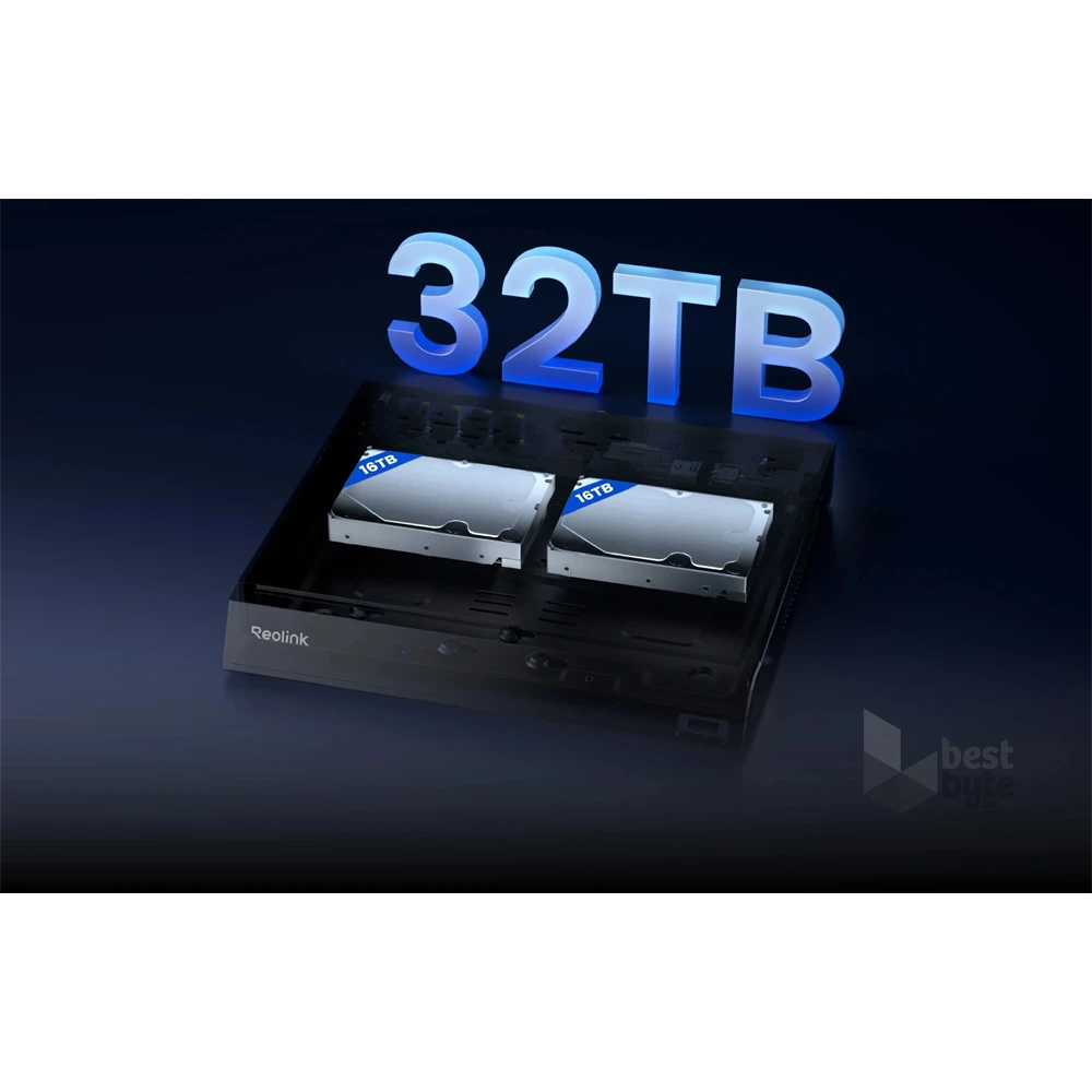 Reolink RP-PN16-NHD 24 csatorna/H265/2x SATA HDD total 32TB/16x PoE hálózati rögzítő(NVR)
