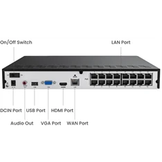 Reolink RP-PN16-NHD 24 csatorna/H265/2x SATA HDD total 32TB/16x PoE hálózati rögzítő(NVR)