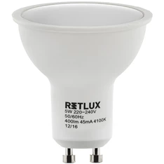 Retlux RLL 255 GU10 5W 400lumen hideg fehér LED spot ízzó