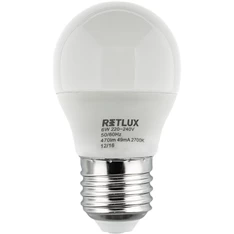 Retlux RLL 265 E27 G45 6W 470lumen meleg fehér kis gömb izzó