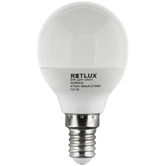 Retlux RLL 268 E14  G45 6W 470 lumen meleg fehér mini gömb izzó 