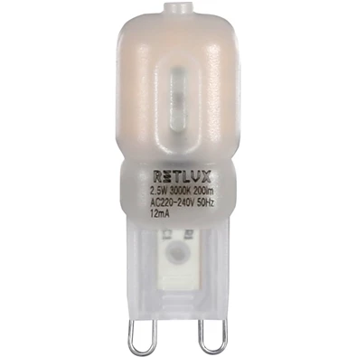 Retlux RLL 293 G9 2,5W 200 lumen meleg fehér LED izzó