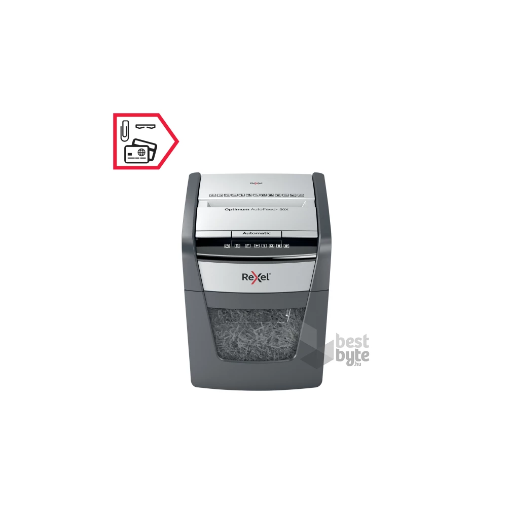 Rexel Optimum AutoFeed+ 50X  konfetti automata iratmegsemmisítő