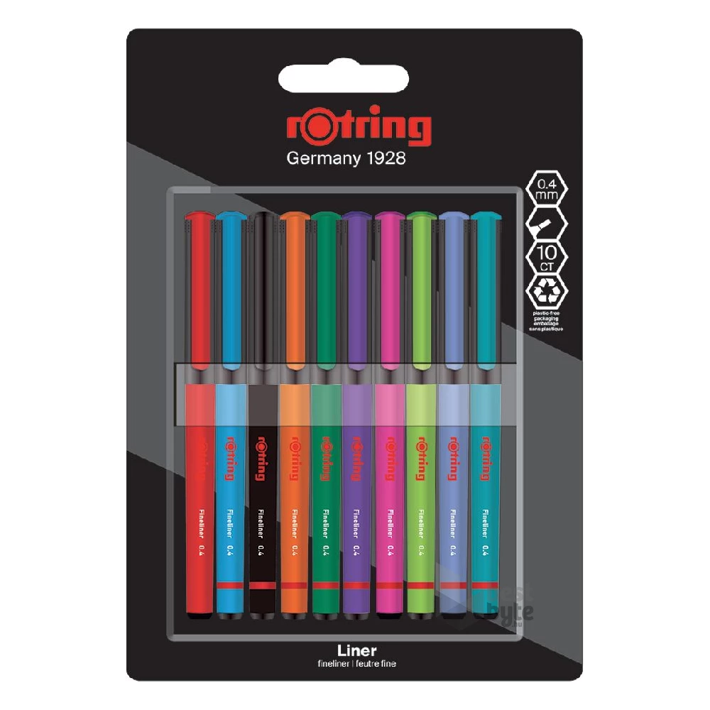 Rotring Liner 10 db-os vegyes színű tűfilc készlet