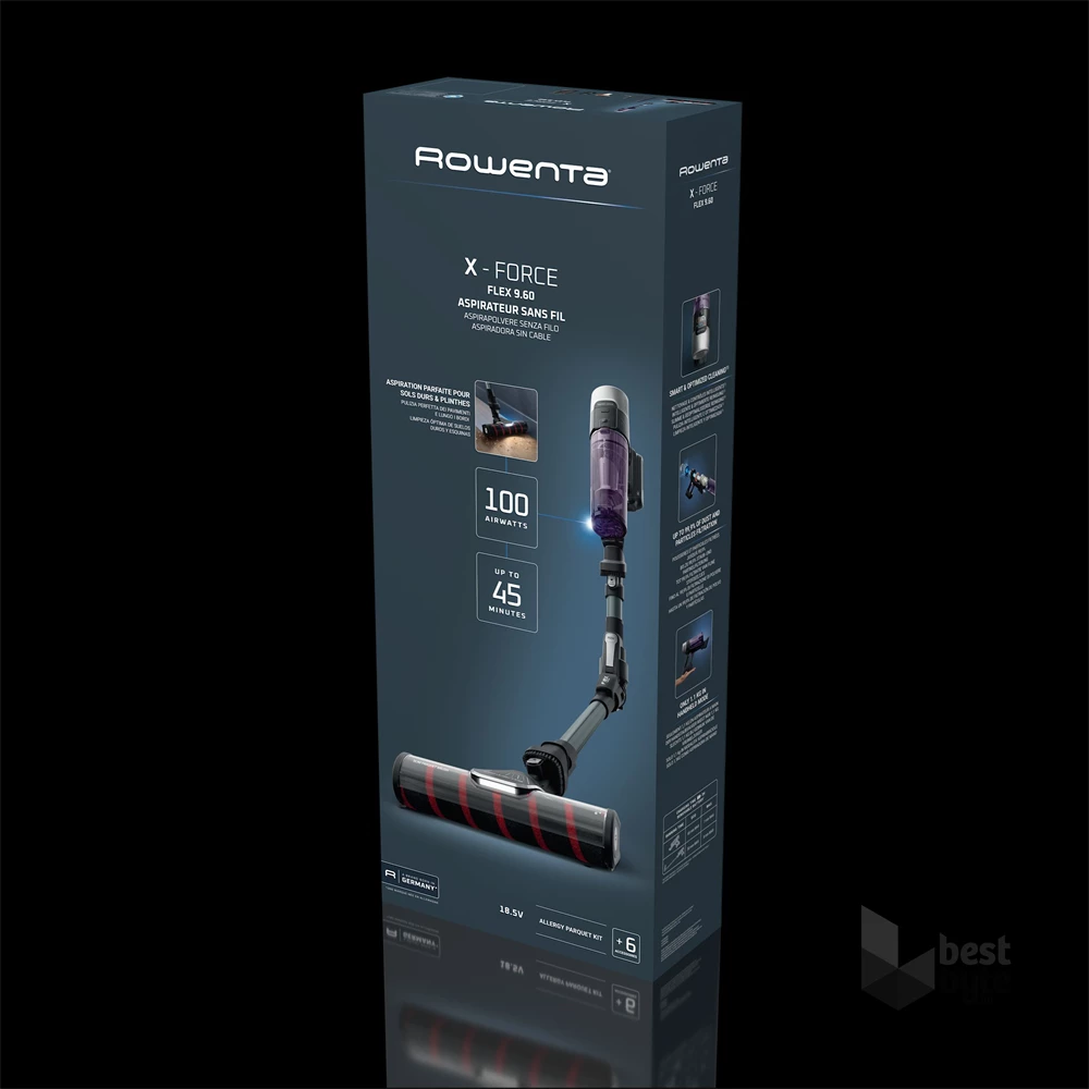 Rowenta RH2048WO X-Force Flex 9.60 Allergy Parquet Auto 3v1 rúdporszívó
