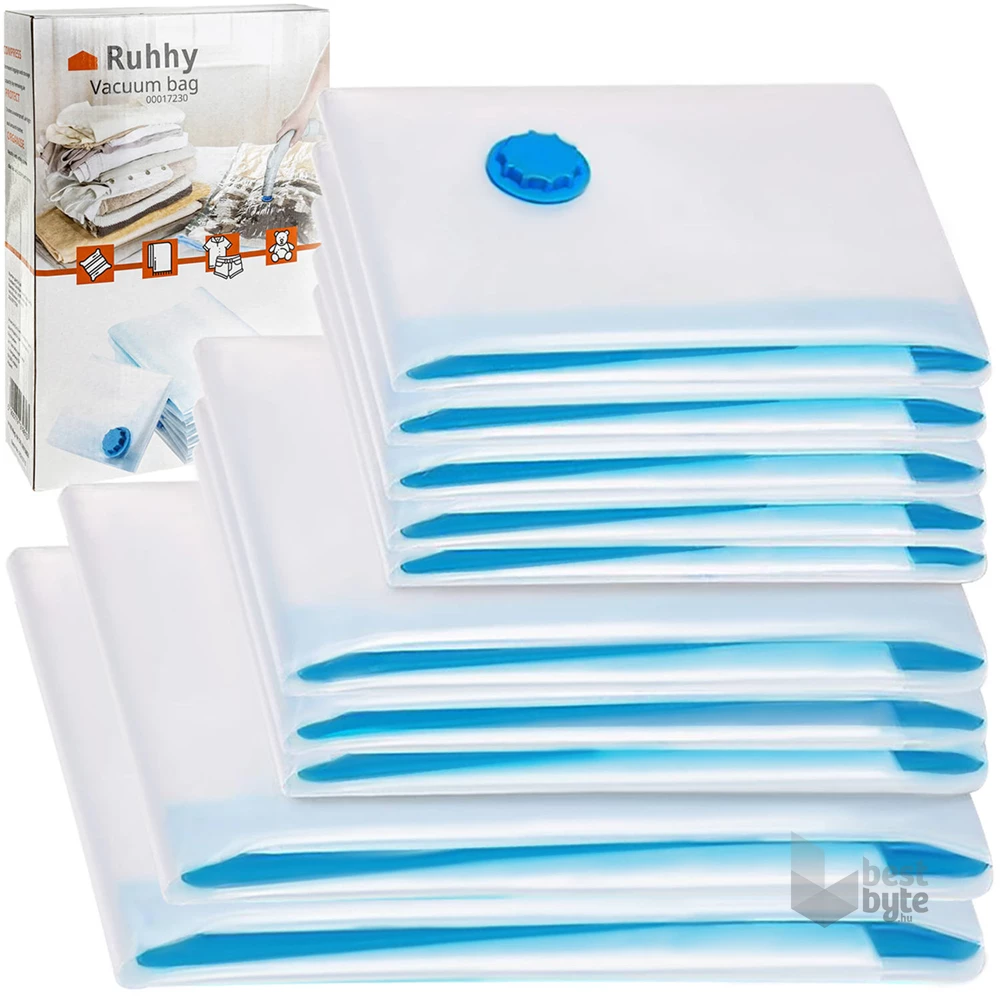 Ruhhy 10 db-os vákumzsák szett 4 féle méretben