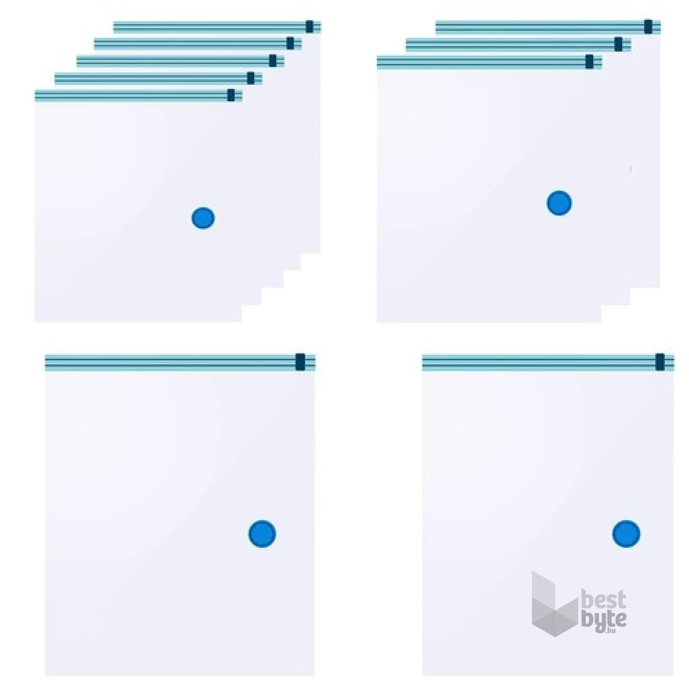 Ruhhy 10 db-os vákumzsák szett 4 féle méretben