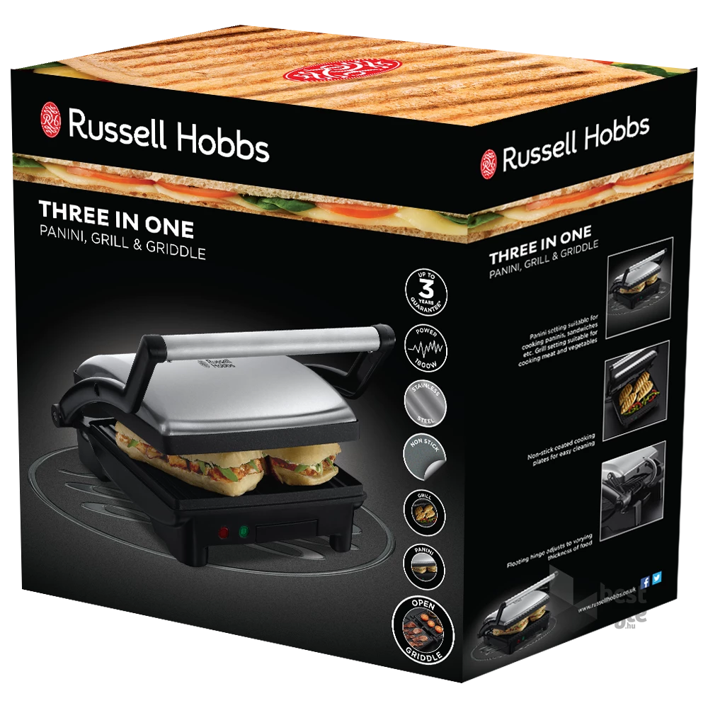 Russell Hobbs 17888-56/RH Cook@Home acél kontaktgrill