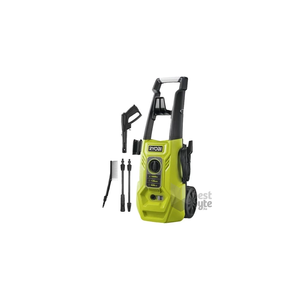 Ryobi 1600W magasnyomású mosó 130bar, adapterekkel - RY130PWA