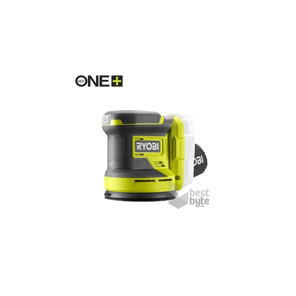 Ryobi 18V One Plus™ excentrikus csiszoló, 3x csiszolópapír, akkumulátor és töltő nélkül - RROS18-0
