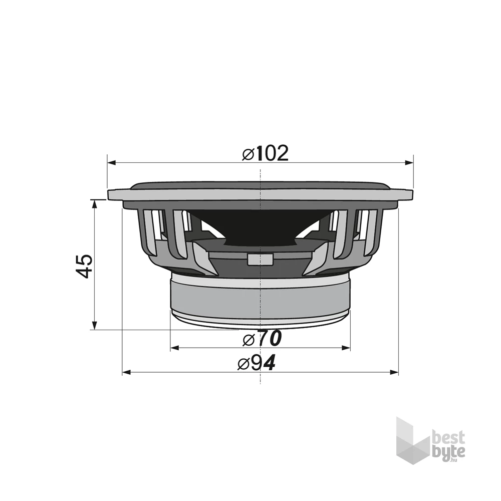 SAL CX 404 10cm-es 2 utas autó hangszóró