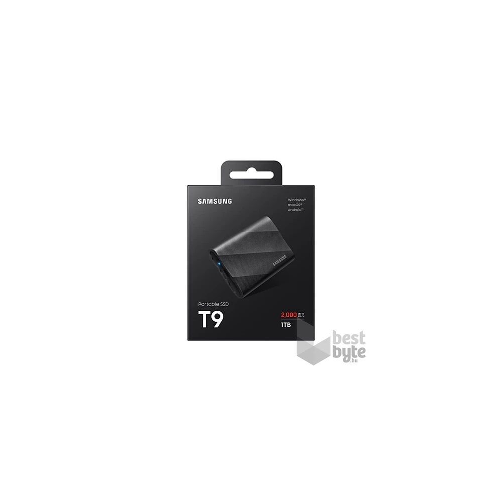 SAMSUNG Portable SSD T9 USB 3.2 Gen 2x2 1TB, Black