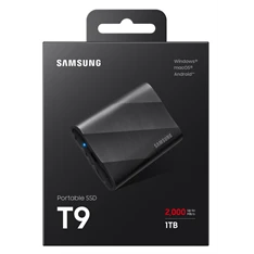 SAMSUNG Portable SSD T9 USB 3.2 Gen 2x2 1TB, Black