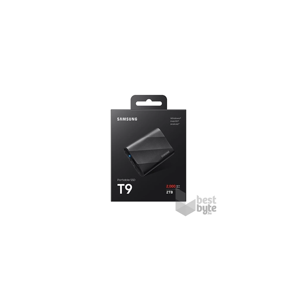 SAMSUNG Portable SSD T9 USB 3.2 Gen 2x2 2TB, Black