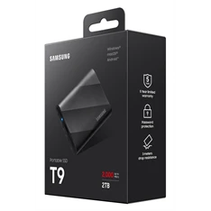 SAMSUNG Portable SSD T9 USB 3.2 Gen 2x2 2TB, Black