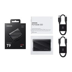 SAMSUNG Portable SSD T9 USB 3.2 Gen 2x2 4TB, Black